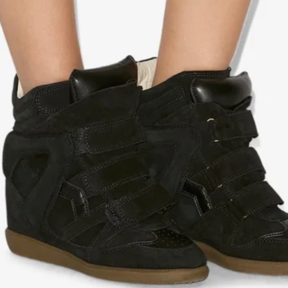 Isabel Marant bekett leather wedge sneakers